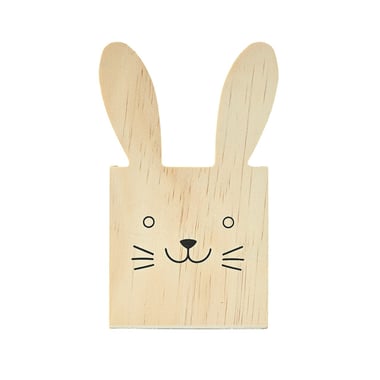 Pot à crayon lapin - bois – 15 x 15 x 15 cm – Collection Pâques enfants – Créalia