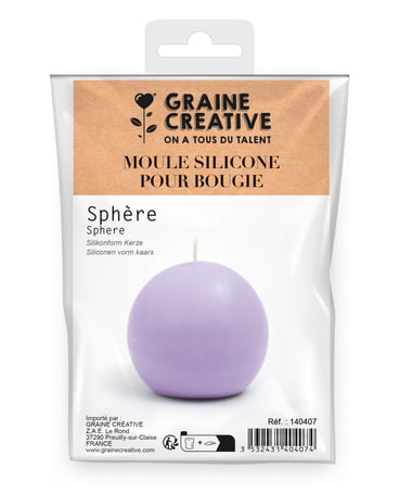 Moule bougie Graine Créative - Sphère - Silicone - Ø 5,5 cm