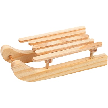 Lot de 2 mini luges Créativ Company - Bois - 6,5 x 2,5 cm 