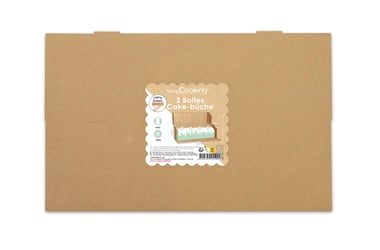 Lot de 2 boîtes cake-bûche ScrapCooking®- 35 x 11 x 11 cm
