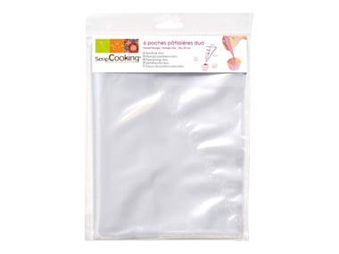Lot de 6 poches pâtissières duo ScrapCooking® - 30 x 25 cm