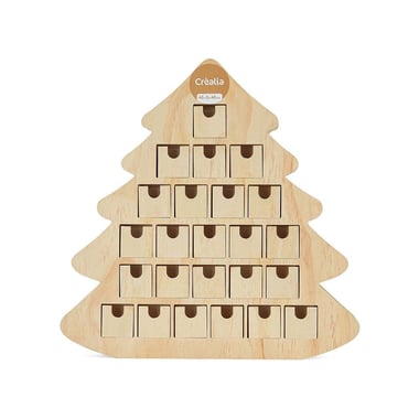Calendrier de l’Avent en bois - Sapin tradition - Créalia