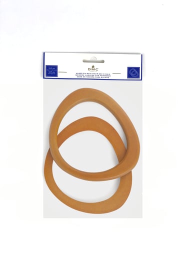 Paire d'anses en bois triangle DMC - Marron clair