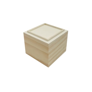 Boîte en bois à décorer - 10 x 10 x 8cm - Créalia