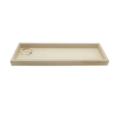 Plateau en bois à décorer - 10 x 30cm - Créalia