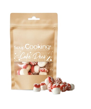 Décorations en sucre ScrapCooking® - Gros champignons - 25 g