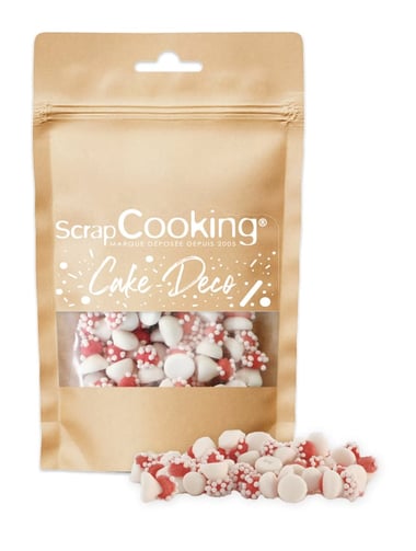 Décorations en sucre ScrapCooking® - Mini champignons - 20 g