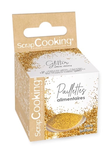 Paillettes alimentaires ScrapCooking®- Doré - 5 g