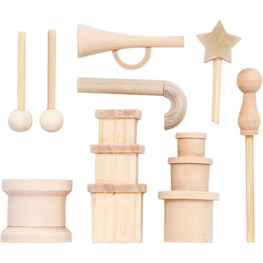 Lot de mini accessoires jouets Créativ Company - Bois - 2 à 5,5 cm 