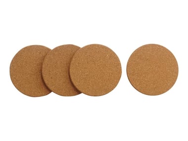 Plaque liege rond x4 - 10x10x0,5cm
