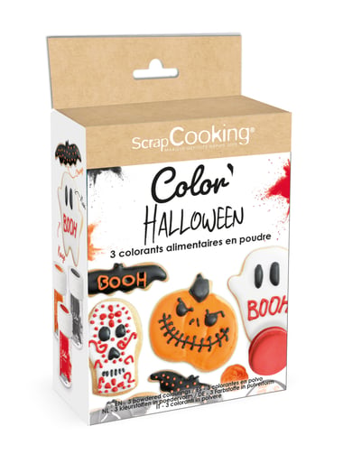 Lot de 3 colorants alimentaires en poudre ScrapCooking® - Halloween - 15 g