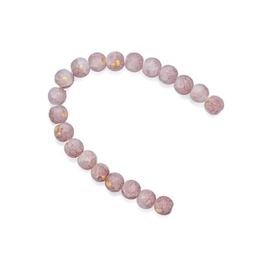 Perles rondes rose et blanches - Créalia