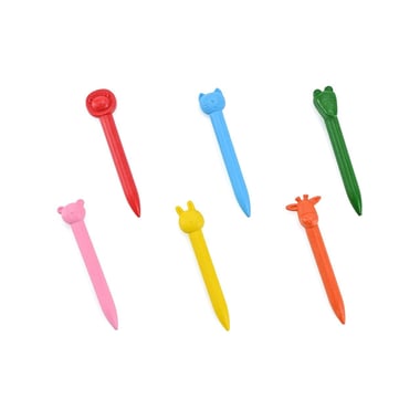  Crayons de cire animaux x6