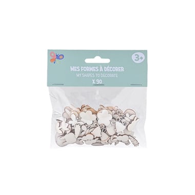Lot de 90 mini formes - Printemps - Bois - Créalia enfants