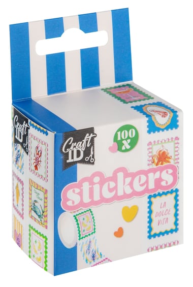 Lot de 100 stickers Craft Id - Timbres