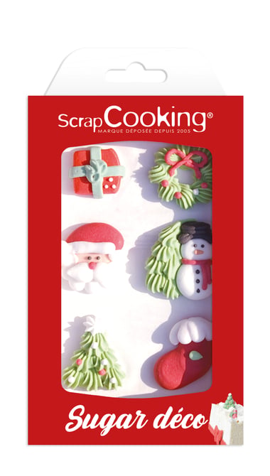 Lot de 6 décorations en sucre ScrapCooking® - Noël - 23 g