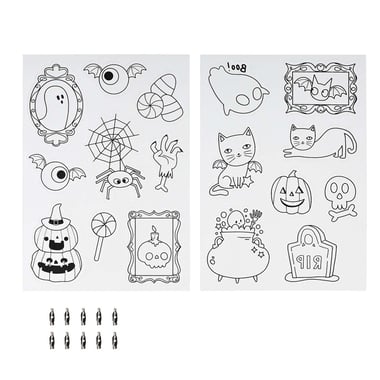 Lot de 2 planches de plastique créatif Halloween