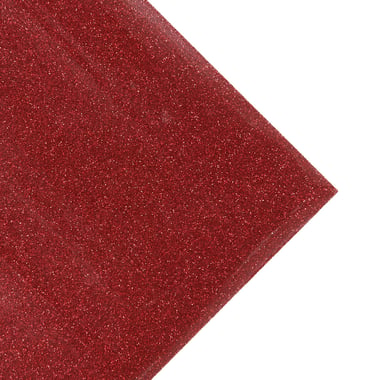 Flex thermocollant - Pailleté rouge - 30 x 90 cm - Créalia