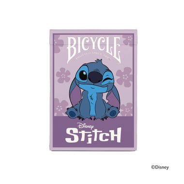Étui violet du jeu de cartes Bicycle Stitch, avec le personnage de Stitch