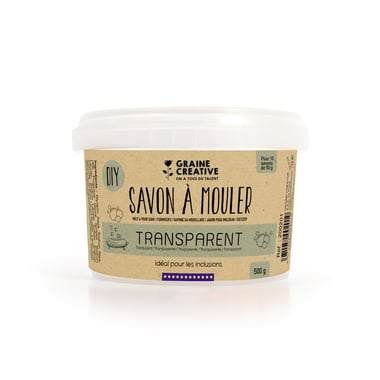 Bloc savon Graine Créative - Transparent - 500 g 