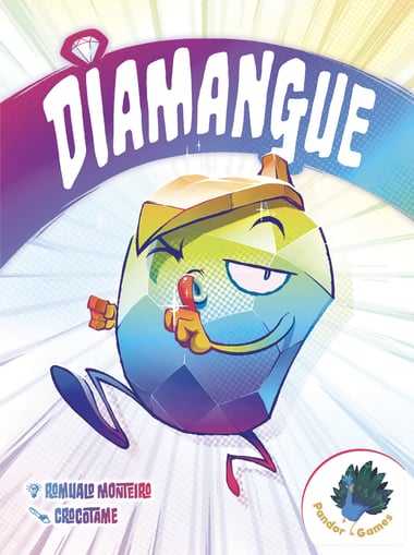 Boîte du jeu de cartes Diamangue, illustrée d’une mangue