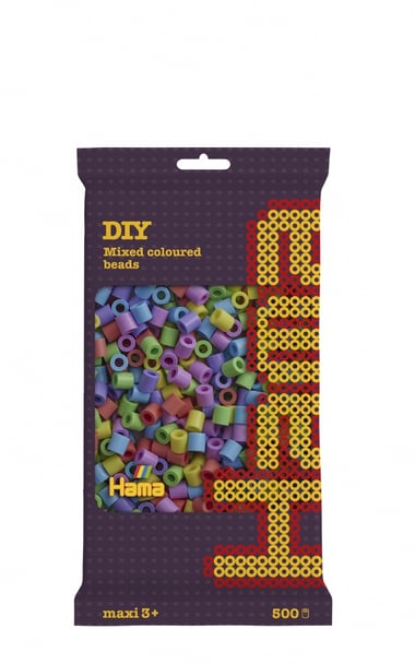 Sachet de perles Hama - maxi  - multicolores - 500 perles