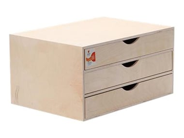 Casier de rangement bureau bois - Créalia