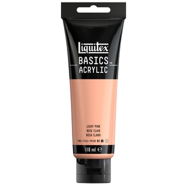 Tube 118 ml de peinture acrylique Liquitex - Basics - rose portrait clair