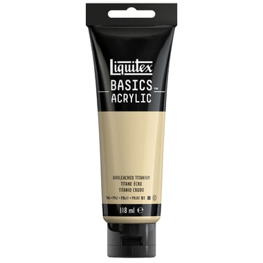 Tube 118 ml de peinture acrylique Liquitex - Basics - titane écru