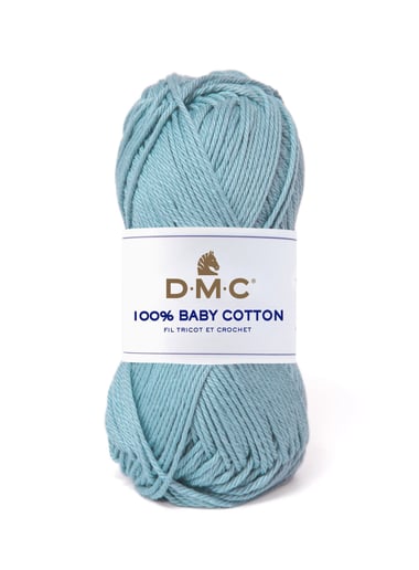 Pelote de fil à tricoter 100% coton - DMC - Baby cotton - Vert eau 767