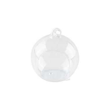Suspension boule en verre avec trou  - Hauteur 8 cm - Cultura Collection - Botanique nature