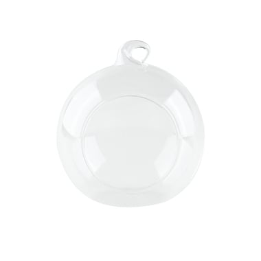 Suspension boule en verre avec trou  - Hauteur 10 cm - Cultura Collection - Botanique nature