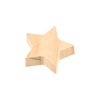 Set de 12 étoiles en bois 3 cm - Créalia