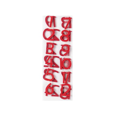 24 chiffres feutrine - rouge