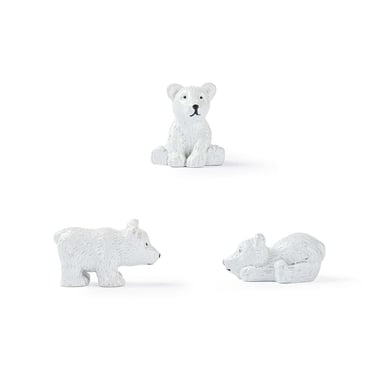 Set de 3 oursons en résine 3,5 cm - Créalia