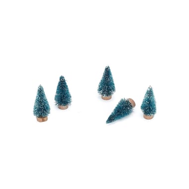 Set de 5 mini sapins enneigés 4 cm - Créalia