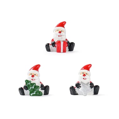 3 petits Pères Noël en résine Créalia