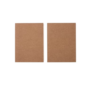 2 carnets kraft - 13 x 18 cm