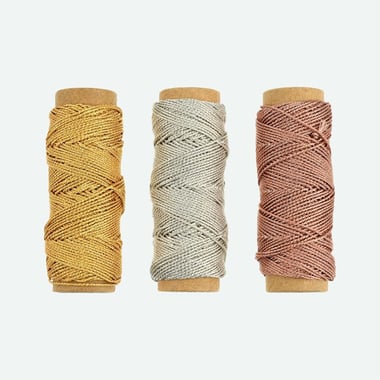 Fils pailletés 10M X3 Or Arg Cuiv