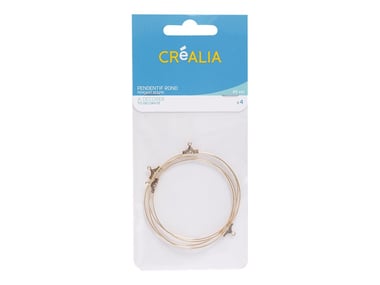 4 pendentifs ronds Ø 5 cm  Créalia - Doré
