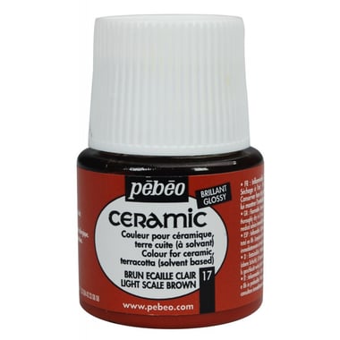 Pot 45 ml peinture céramique Pébéo Setacolor Ceramic - Brun eca