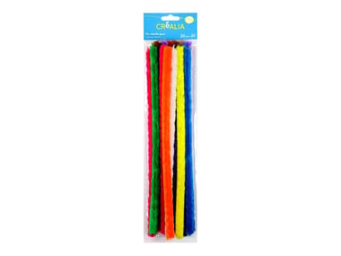 Set 30 fils chenille épais multicolores - Créalia