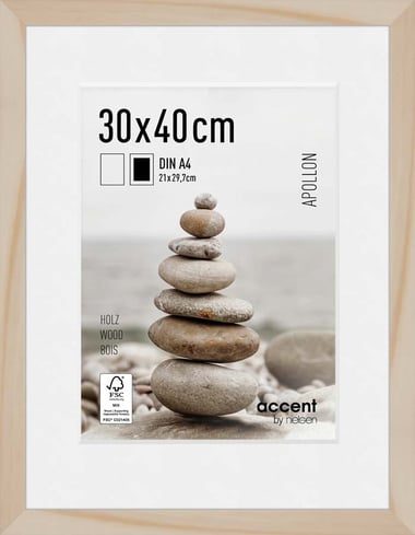Cadre Nielsen - Apollon - Bois - Naturel - 30 x 40 cm