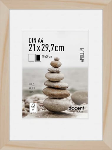 Cadre Nielsen - Apollon - Bois - Naturel - 21 x 29,7 cm