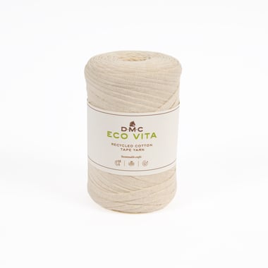Pelote de fil à tricoter - DMC - Eco Vita Tape Yarn - Beige 103