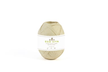 Pelote de fil à tricoter 100% fibres de bois - DMC - Eco Vita Raffia - Blanc 32