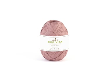 Pelote de fil à tricoter 100% fibres de bois - DMC - Eco Vita Raffia - Rose 4