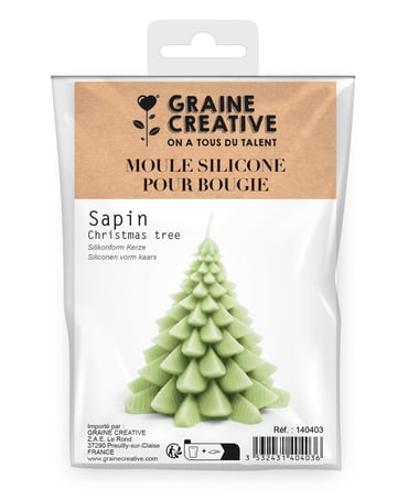 Moule bougie silicone - Sapin - diam 8.4 h 8.5 cm