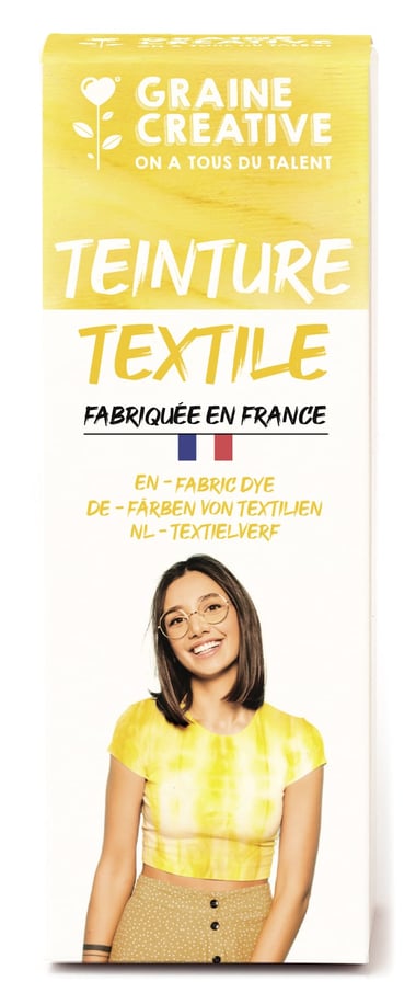 Teinture textile Graine Créative - Jaune - 100 mL