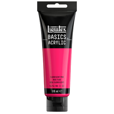 Tube 118 ml de peinture acrylique Liquitex - Basics - Rose fluorescent